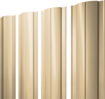 картинка Штакетник Круглый с прямым резом Grand Line 0,4 PE RAL 1014 слоновая кость Центр Кровли