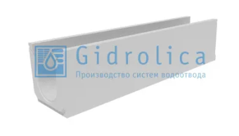 картинка Лоток водоотводный бетонный коробчатый Gidrolica (СО-150мм)КU 100.21,3 (15).24(20)- BGU, № 10-0 (13102) Центр Кровли