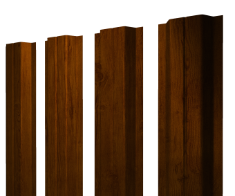 картинка Штакетник П-образный A с прямым резом 0,45 Print-Double Premium Golden Wood Intense F Центр Кровли