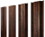 Штакетник М-образный В с прямым резом 0,45 Print-Double Premium Cherry Wood Dark F Центр Кровли