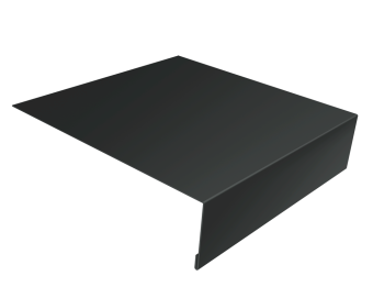 картинка Планка лобовая/околооконная простая 190х50 0,45 PE-Double с пленкой RAL 7016 антрацитово-серый (3м) Центр Кровли