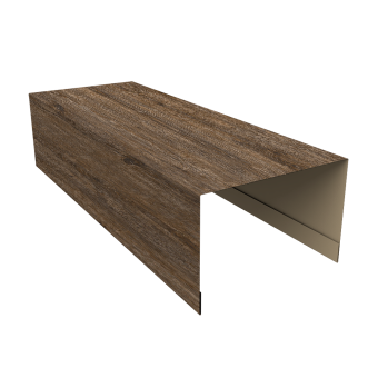 картинка Крышка для забора из сайдинга (Квадро брус, Корабельная Доска, ЭкоБрус new) 0,45 Print Elite Nordic Wood TwinColor (2,5м) Центр Кровли