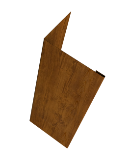 картинка Нащельник (для калиток и ворот) 25х35 жалюзи Milan, Tokyo, Palermo 0,45 Print-double Elite Golden Wood (L2,0) Центр Кровли