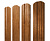 Штакетник Twin фигурный 0,45 Print Elite Golden Wood TwinColor Центр Кровли