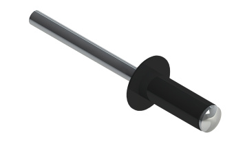 картинка Заклёпка вытяжная Daxmer 4,8х12 RAL 9005 (500шт) нерж/нерж Центр Кровли