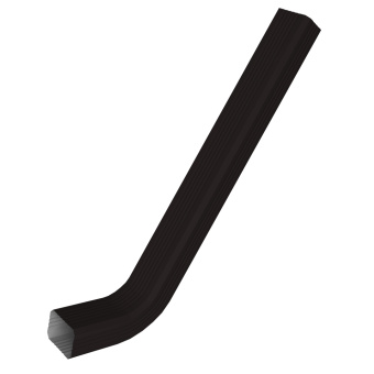 картинка Труба гофрированная Vortex Lite Matt 76х102х1000мм с коленом RAL 9005 черный Центр Кровли
