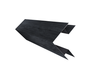 картинка Угол внешний сложный 75х75 0,45 Print Premium Grey Wood TwinColor (2м) Центр Кровли