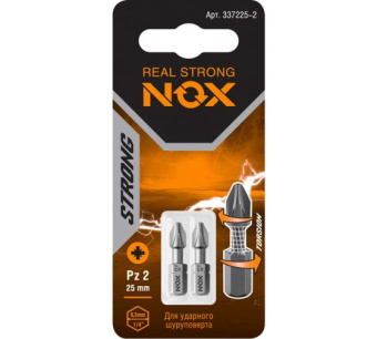картинка Бита торсионная Nox Strong Pz2х25мм C6,3 2 штуки карта (337225-2) Центр Кровли