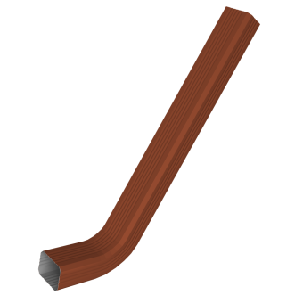 картинка Труба гофрированная Vortex Lite 76х102х1000мм с коленом PE RAL 8004 терракота Центр Кровли