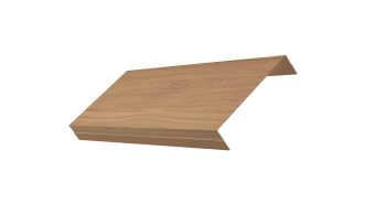 картинка Ламель обратная 125 забора жалюзи Texas стартовая/финишная для калиток и ворот 0,45 Print Elite с пленкой Honey Wood TwinColor Центр Кровли