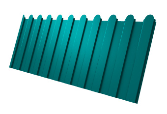 фото Профнастил С8A v02 фигурный Grand Line 0,45 PE с пленкой RAL 5021 водная синь Центр Кровли картинка Профнастил С8A v02 фигурный Grand Line 0,45 PE с пленкой RAL 5021 водная синь Центр Кровли