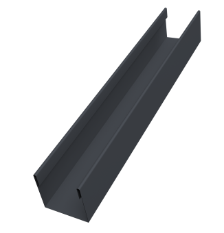 картинка Стойка жалюзи Milan Slim 0,45 Drap-double TX RAL 7024 мокрый асфальт (2,5м) Центр Кровли