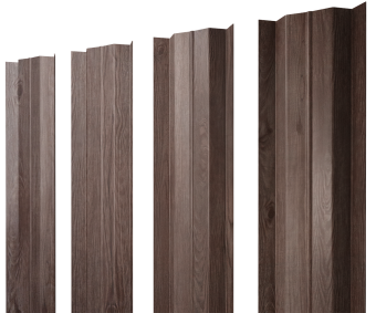 картинка Штакетник М-образный В с прямым резом 0,45 Print Elite White Wood TwinColor Центр Кровли