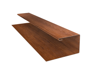 картинка Планка П-образная Экобрус Grand Line 0,45 Print-Double Premium Golden Wood Fresh (2м) Центр Кровли