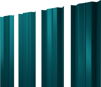 картинка Штакетник М-образный B с прямым резом Grand Line 0,45 PE RAL 5021 водная синь Центр Кровли