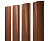 Штакетник Полукруглый Slim с прямым резом 0,45 Print Elite Rowan TwinColor Центр Кровли