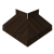 Угол отлива внешний 50 0,45 Print Elite с пленкой Coffee Wood TwinColor Центр Кровли