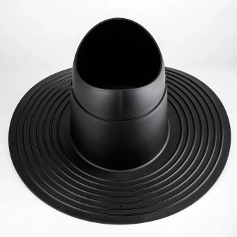 картинка Элемент проходной Krovent Base-VT Flat высокий 125-150 черный Центр Кровли