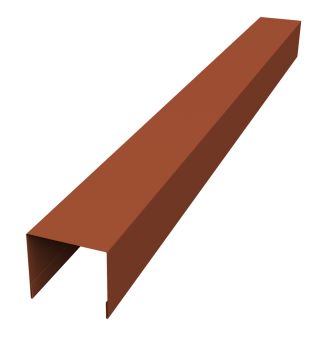 картинка Стойка боковая крепежная для забора жалюзи Palermo 0,5 Velur X RAL 8004 терракота (3м) Центр Кровли