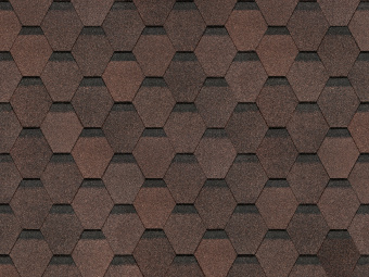 картинка Черепица гибкая Docke Pie Original Шестигранник коричневый Центр Кровли