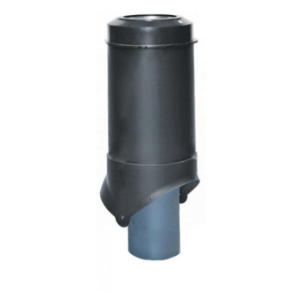 картинка Выход канализации Krovent Pipe-VT 125/100 изолированный черный Центр Кровли