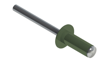 картинка Заклёпка вытяжная Daxmer 4,8х12 RAL 6011 (500шт) нерж/нерж Центр Кровли