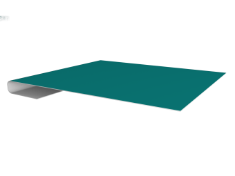 картинка Планка завершающая 0,45 PE с пленкой RAL 5021 водная синь (2м) Центр Кровли