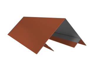 картинка Планка угла внешнего составная верхняя 0,45 Drap RAL 8004 терракота (3м) Центр Кровли