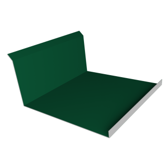 картинка Планка примыкания нижняя 20х122х260х15 0,45 PE с пленкой RAL 6005 зеленый мох (3м) Центр Кровли