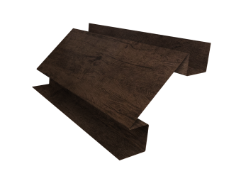 картинка Планка угла внутреннего сложного БХ new 0,45 Print-Double Elite Antique Wood (3м) Центр Кровли