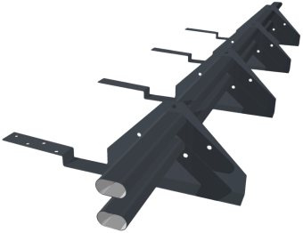 картинка Снегозадержатель трубчатый для композитной черепицы RAL 7024 (3м) Центр Кровли