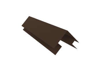 картинка Планка угла внешнего сложная Кожуха сегментного 0,45 Drap TwinColor RAL 8017 шоколад (1,5м) Центр Кровли