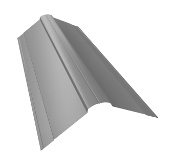 картинка Планка конька фигурного 150x150 0,45 PE lite с пленкой RAL 7004 сигнальный серый (2м) Центр Кровли