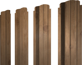 картинка Штакетник П-образный B фигурный Grand Line 0,45 Print Premium Pine Wood Fresh Центр Кровли