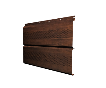 картинка Софит ЭкоБрус new c перфорацией 0,45 Print Premium Cherry Wood Dark FTC Центр Кровли