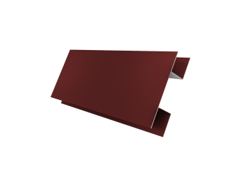 картинка Планка H-образная БХ new 0,45 PE с пленкой RAL 3011 коричнево-красный (2м) Центр Кровли