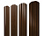 Штакетник Twin фигурный 0,45 Print Elite Choco Wood TwinColor Центр Кровли
