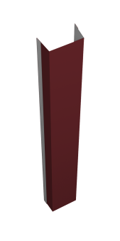 картинка Крепежная планка нижняя Texas 0,5 PE lite RAL 3005 красное вино (3м) Центр Кровли