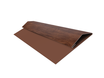 картинка Планка стартово-финишная Экобрус Grand Line 0,45 Print Premium Cherry Wood Fresh TwinColor (2м) Центр Кровли
