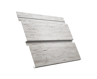 фото Софит металлический Квадро Брус с перфорацией 0,45 Print Elite с пленкой Snow Wood TwinColor Центр Кровли картинка Софит металлический Квадро Брус с перфорацией 0,45 Print Elite с пленкой Snow Wood TwinColor Центр Кровли