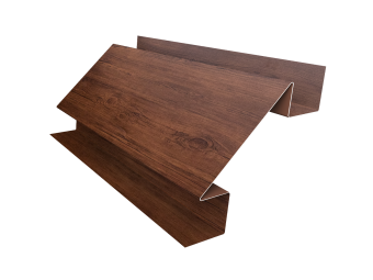 картинка Планка угла внутреннего сложного Экобрус Grand Line 0,45 Print Premium Cherry Wood Fresh TwinColor (2м) Центр Кровли