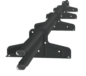 картинка Снегозадержатель Стандарт Т4 d 40х20 RAL 7016 (3м) оцинкованный Центр Кровли