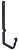 Крюк длинный полоса Vortex Matt 127мм RAL 7024 Центр Кровли