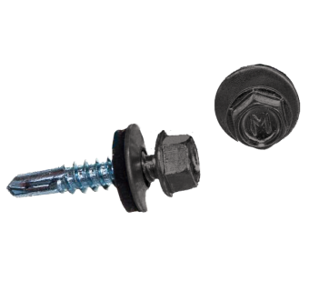 картинка Саморез по металлу Daxmer 5,5х25 (250шт) сверло №3 RAL 7036 Центр Кровли