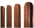 Штакетник П-образный А фигурный 0,45 Print Premium Rowan Wood Intense FTC Центр Кровли