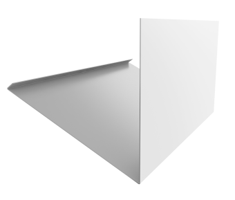 фото Планка примыкание верхнее к трубе фальц 0,5 PE с пленкой RAL 9003 сигнальный белый (3м) Центр Кровли картинка Планка примыкание верхнее к трубе фальц 0,5 PE с пленкой RAL 9003 сигнальный белый (3м) Центр Кровли