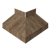 Угол отлива внешний 50 0,45 Print Elite с пленкой White Wood TwinColor Центр Кровли