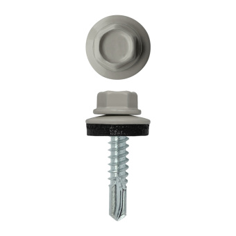 картинка Саморез по металлу 5,5х25 (250шт) сверло №3 RAL 7004 Центр Кровли