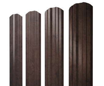картинка Штакетник Twin фигурный 0,45 Print-Double Premium Antique Wood Центр Кровли