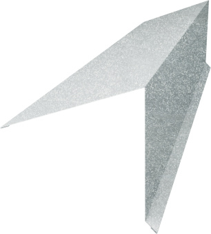 фото Планка конька односкатной кровли 180х160 Grand Line 0,7 Zn (3м) Центр Кровли картинка Планка конька односкатной кровли 180х160 Grand Line 0,7 Zn (3м) Центр Кровли